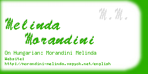 melinda morandini business card